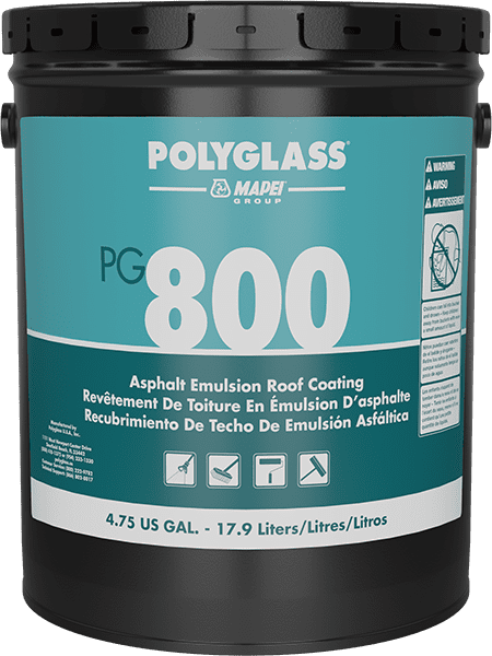 Polyglass PG 800 asphalt emulsion roof coating product image